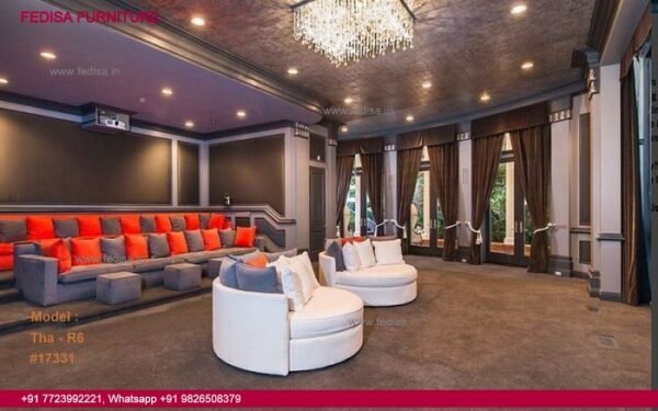 Home Theater Design Theater Style Living Room Black Modern House Interior Luxury Villas For Rent