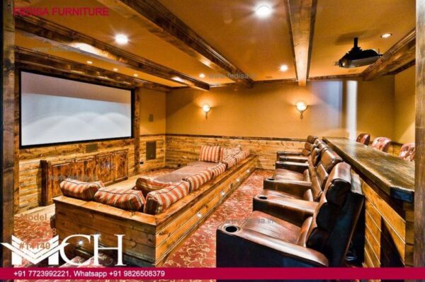 Home Theater Design Home Theater False Ceiling Modern Cabin Interior Design Divan Double Bed