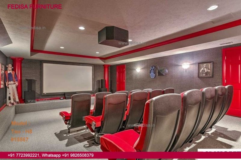 Home Theater Design Cedia Cinema Designer Black Interior House Pull Out Double Bed