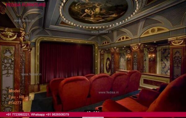 Home Theater Design Home Theater Room Design Residential Interior Design Queen Size Bed Headboard