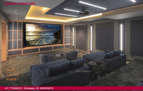 Home Theater Design Home Theater Room Design Layout Brick Wall Interior Design Double Sofa Bed