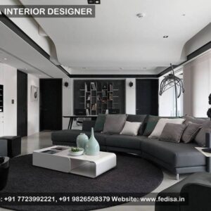 Home Designer Modern Interior Design Dark Interior House Gray Nightstand