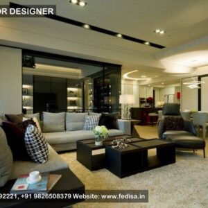 Home Designer Minimalist Living Room Black Interior Room Bed In Front Of Window