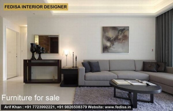 Home Designer Interior Decoration European Interior Design Gray Leather Swivel Chair